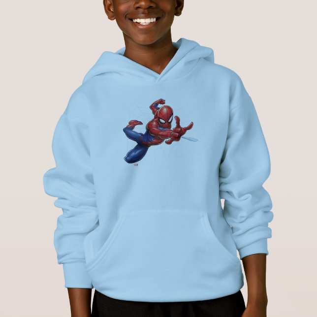 Spider-Man | Geometric Character Art Pattern Hoodie (Front)