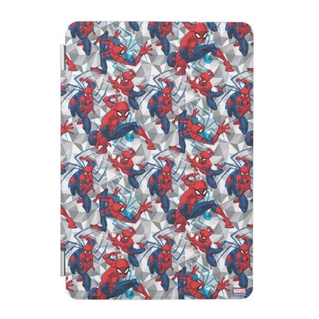 Spider-Man | Geometric Character Art Pattern iPad Mini Cover (Front)