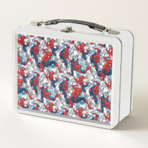 Spider-Man Geometric Character Art Pattern Metal Lunch Box