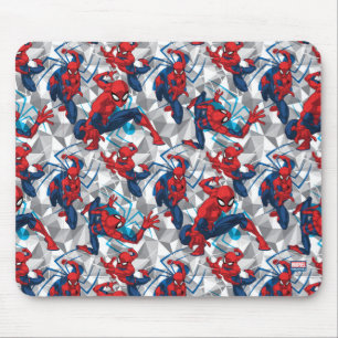 Spider-Man Geometric Character Art Pattern Mouse Pad