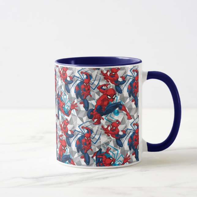 Spider-Man | Geometric Character Art Pattern Mug (Right)