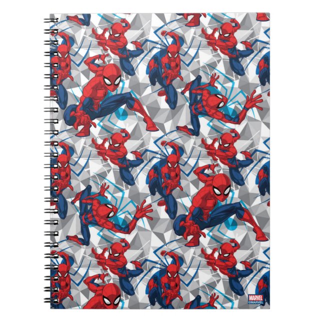 Spider-Man | Geometric Character Art Pattern Notebook (Front)
