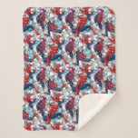 Spider-Man | Geometric Character Art Pattern Sherpa Blanket