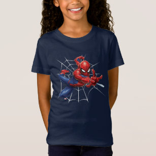 Spider-Man   Geometric Character Art Pattern T-Shirt