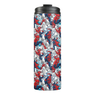 Spider-Man Geometric Character Art Pattern Thermal Tumbler