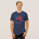 Spider-Man | Geometric Character Art Pattern Tri-Blend Shirt