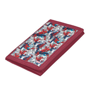 Spider-Man Geometric Character Art Pattern Trifold Wallet
