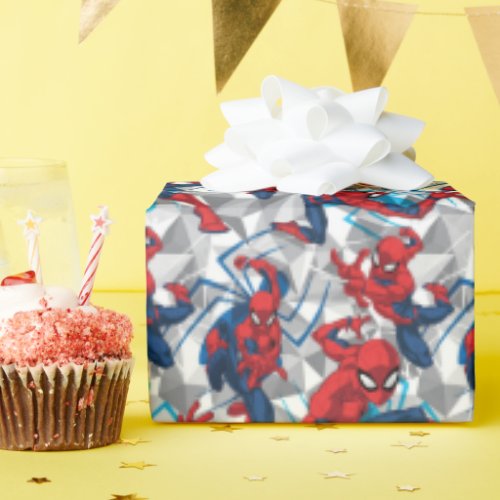 Spider_Man  Geometric Character Art Pattern Wrapping Paper