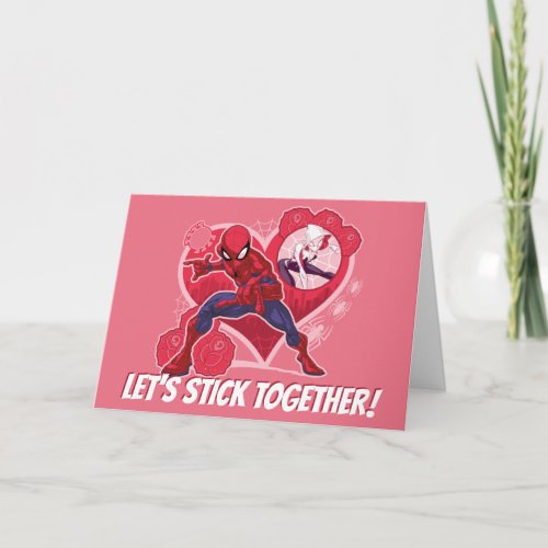 Spider_Man  Ghost_Spider  Lets Stick Together Card