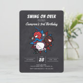 Spider-Man, Ghost-Spider, & Miles Morales Birthday Invitation (Standing Front)