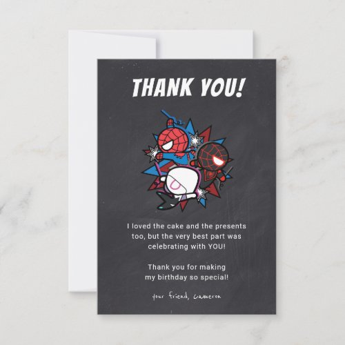 Spider_Man Ghost_Spider  Miles Morales Birthday Thank You Card