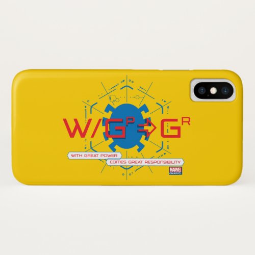 Spider_Man  Great Power Mathematical Graphic iPhone X Case