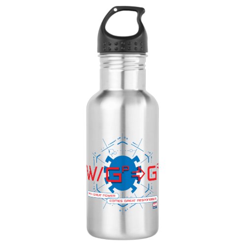 Spider_Man  Great Power Mathematical Graphic Stainless Steel Water Bottle
