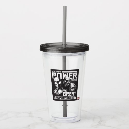 Spider_Man  Great Responsibility Team Up Acrylic Tumbler