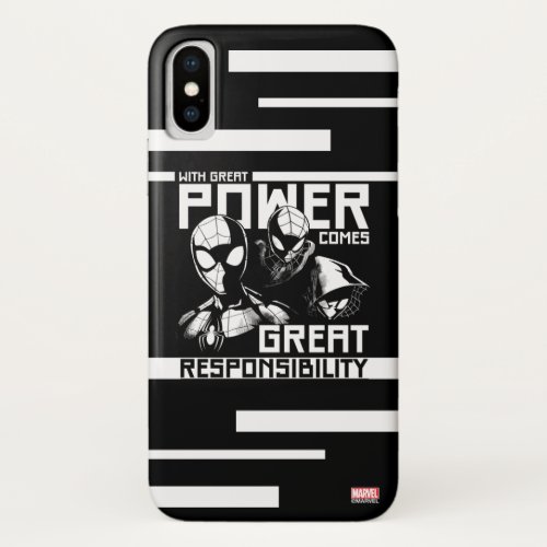 Spider_Man  Great Responsibility Team Up iPhone X Case