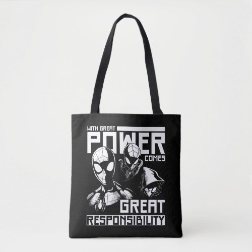 Spider_Man  Great Responsibility Team Up Tote Bag