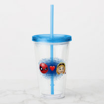 Spider-Man & Gwen Heart Emoji Acrylic Tumbler