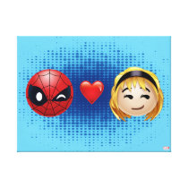 Spider-Man & Gwen Heart Emoji Canvas Print