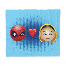 Spider-Man & Gwen Heart Emoji Fleece Blanket
