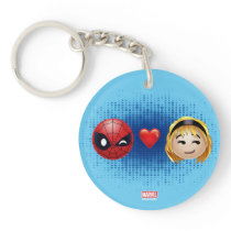 Spider-Man & Gwen Heart Emoji Keychain