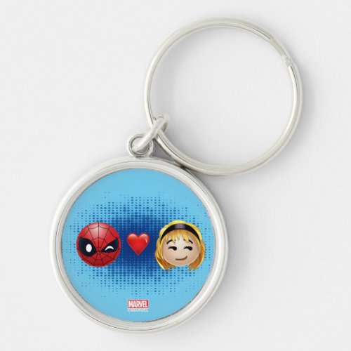 Spider_Man  Gwen Heart Emoji Keychain