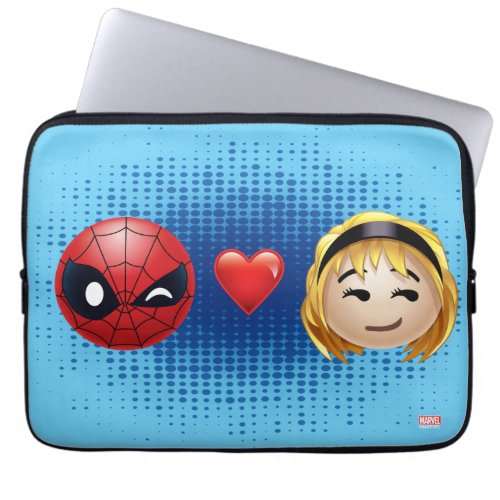 Spider_Man  Gwen Heart Emoji Laptop Sleeve