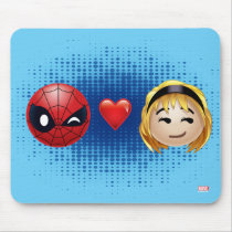 Spider-Man & Gwen Heart Emoji Mouse Pad