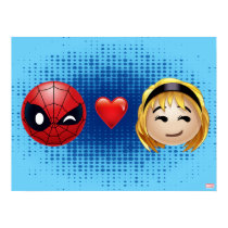 Spider-Man & Gwen Heart Emoji Poster