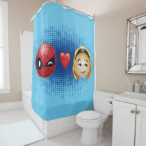 Spider-Man & Gwen Heart Emoji Shower Curtain