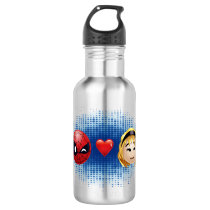 Spider-Man & Gwen Heart Emoji Stainless Steel Water Bottle