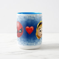 Spider-Man & Gwen Heart Emoji Two-Tone Coffee Mug