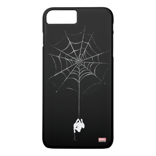 Spider_Man Hanging From Web Silhouette iPhone 8 Plus7 Plus Case