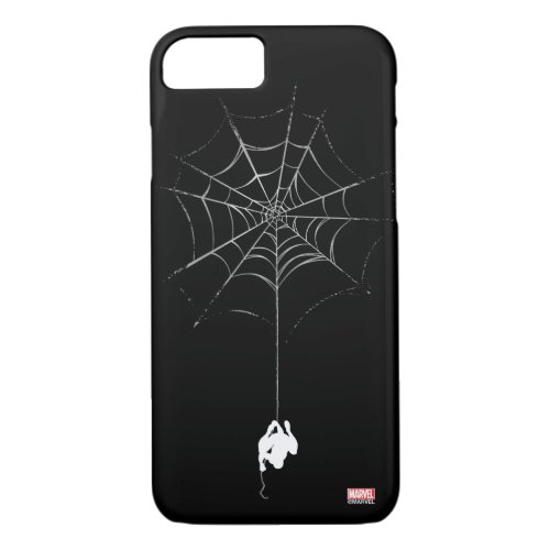 Spider_Man Hanging From Web Silhouette iPhone 87 Case
