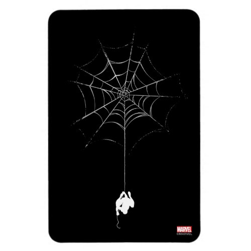 Spider_Man Hanging From Web Silhouette Magnet