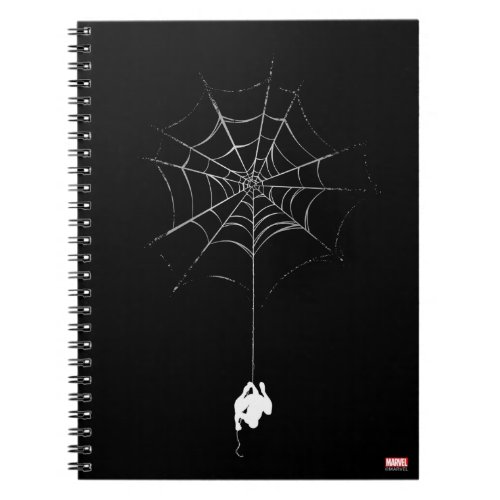 Spider_Man Hanging From Web Silhouette Notebook