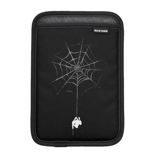 Spider-Man Hanging From Web Silhouette Sleeve For iPad Mini (Front)