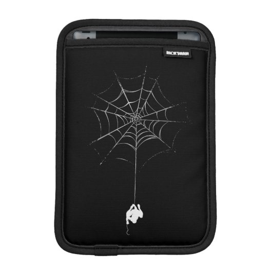 Spider-Man Hanging From Web Silhouette Sleeve For iPad Mini (Front Device)