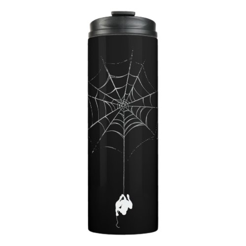 Spider_Man Hanging From Web Silhouette Thermal Tumbler