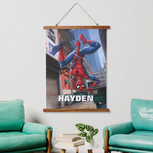 Spider_Man  Hanging Upside_Down From Web Hanging Tapestry