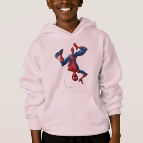 Spider_Man  Hanging Upside_Down From Web Hoodie