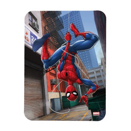 Spider_Man  Hanging Upside_Down From Web Magnet