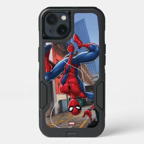 Spider_Man  Hanging Upside_Down From Web iPhone 13 Case