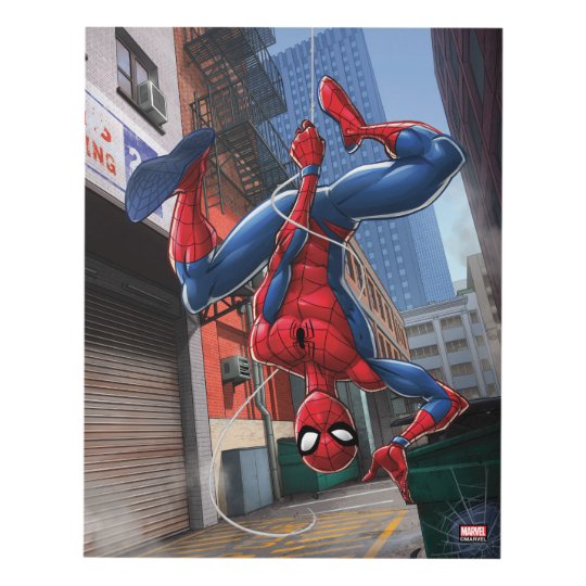 Spider Man Hanging Upside Down From Web Panel Wall Art Zazzle Spider Man Hanging Upside Down From Web Panel Wall Art Zazzle