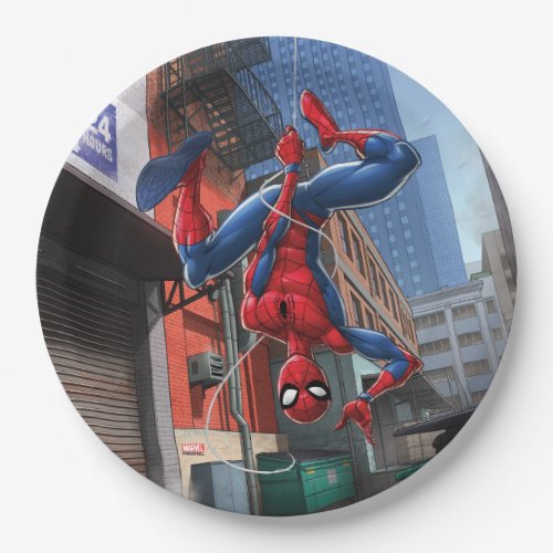 Spider_Man  Hanging Upside_Down From Web Paper Plates