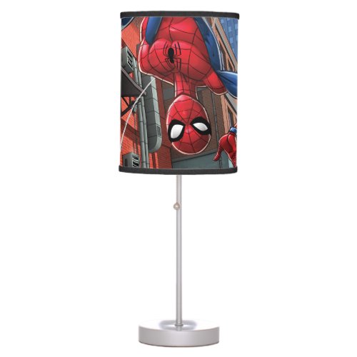 Spider_Man  Hanging Upside_Down From Web Table Lamp