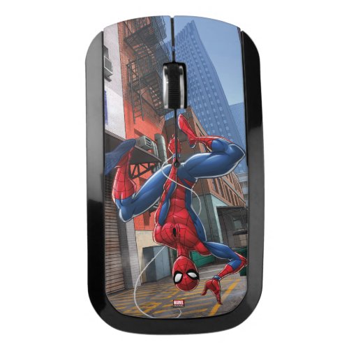 Spider_Man  Hanging Upside_Down From Web Wireless Mouse