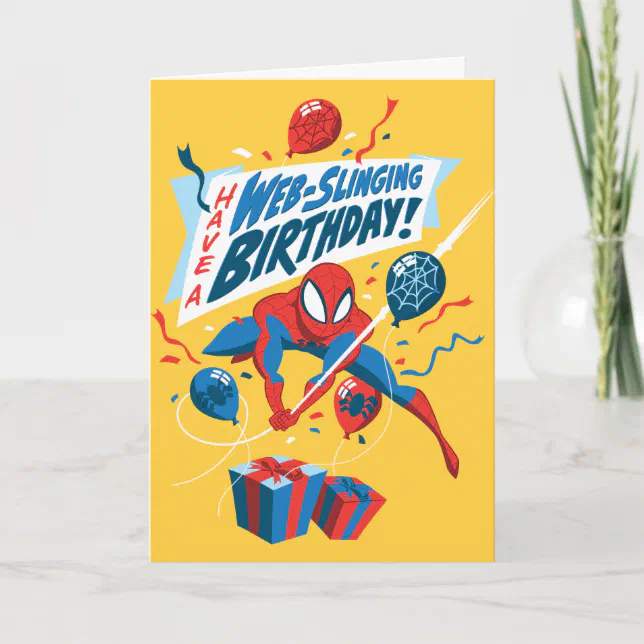 Spider-Man | Have A Web-Slinging Birthday Card | Zazzle