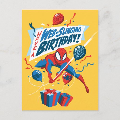 Spider_Man  Have A Web_Slinging Birthday Postcard