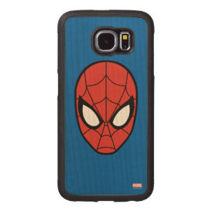 Spider-Man Head Icon Carved Wood Samsung Galaxy S6 Case