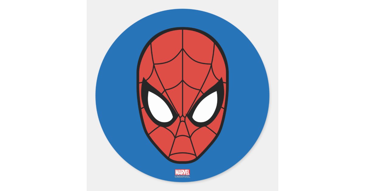 Spider-Man Head Icon Classic Round Sticker